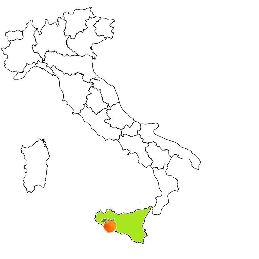 sicilia con arancia verde
